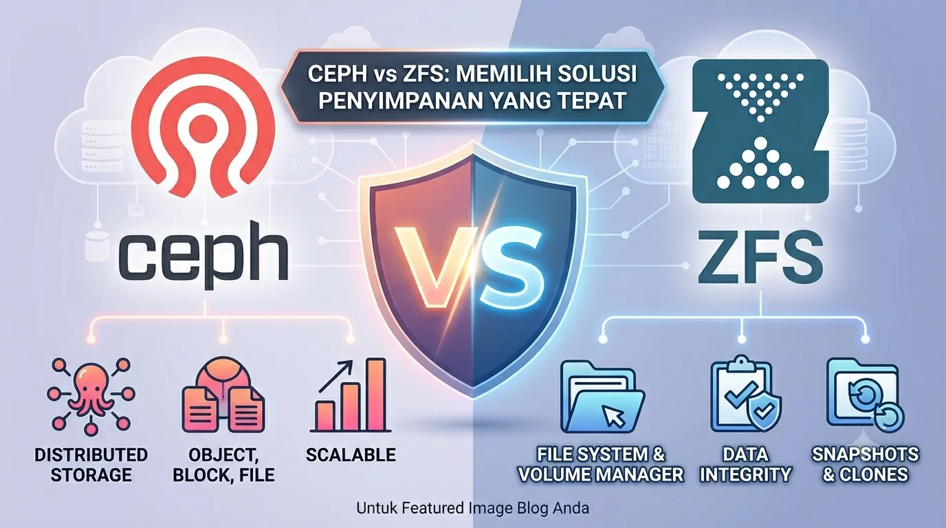 Ceph vs ZFS untuk Proxmox 3 Nodes: Storage Decision