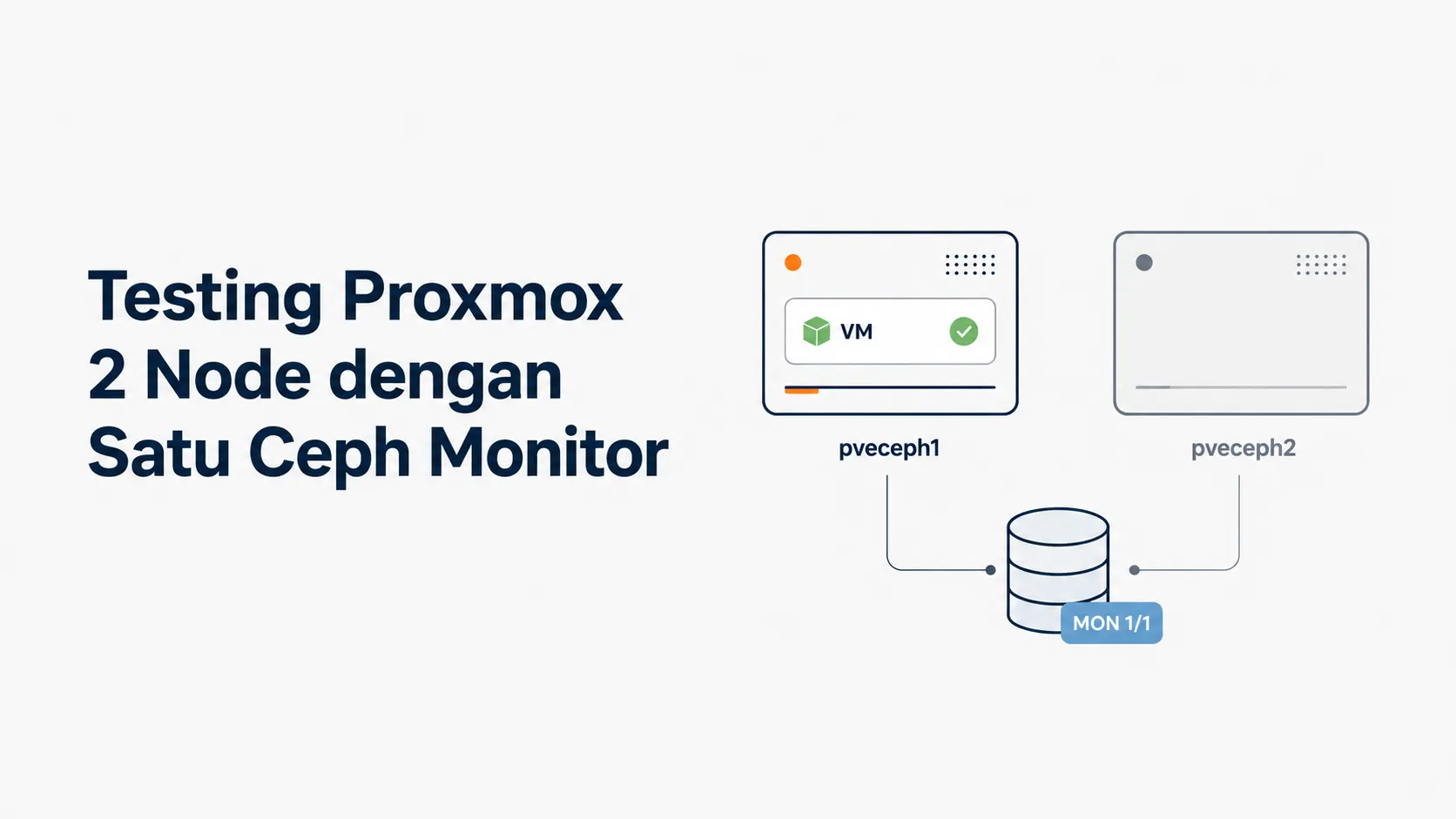 Pengujian Proxmox 2 Node dengan Satu Ceph Monitor