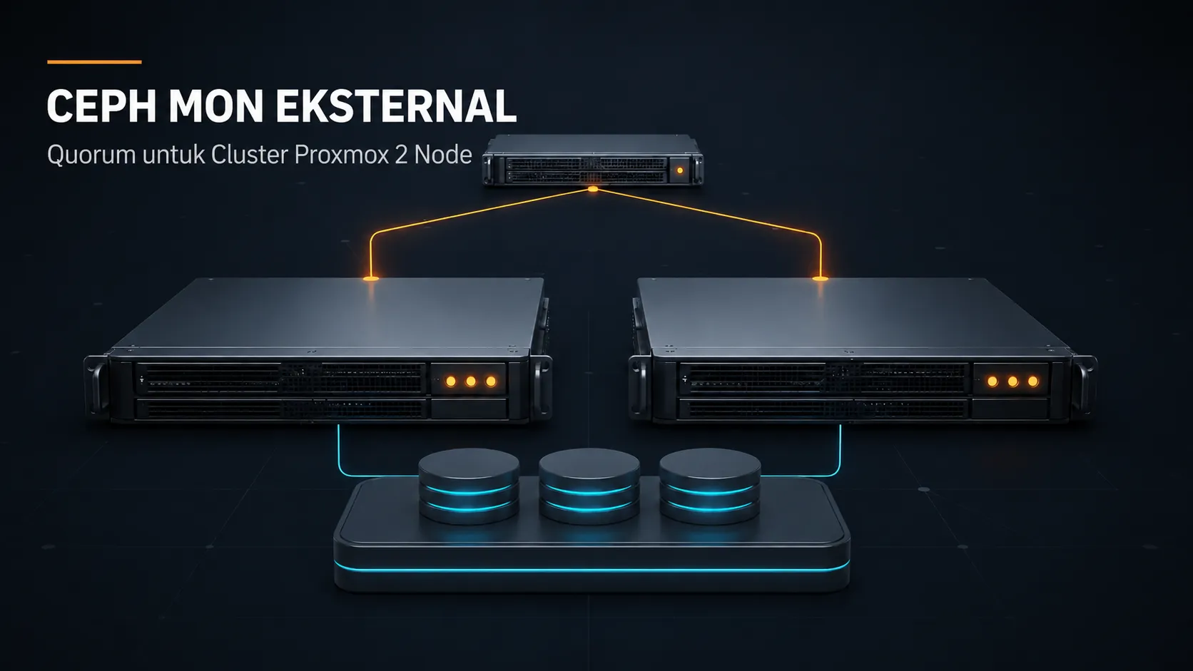 Menambahkan Ceph MON Eksternal dan QDevice pada Proxmox Cluster 2 Node