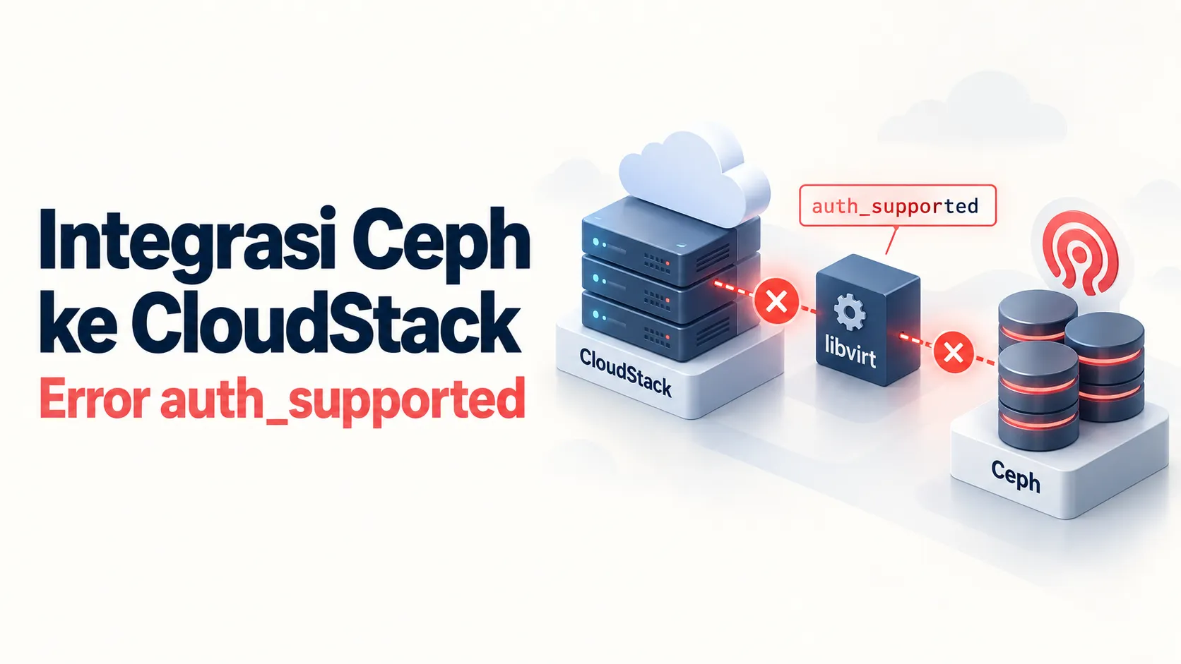 Error auth_supported saat Integrasi Ceph dengan CloudStack